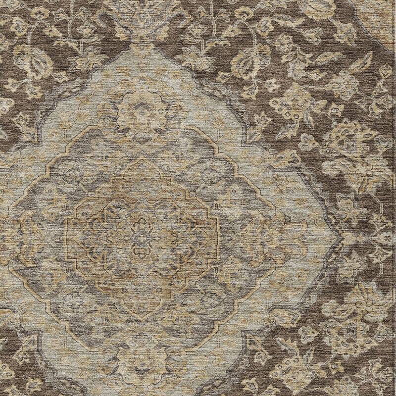 HomeRoots Oriental Traditional Rectangle Outdoor Rug
