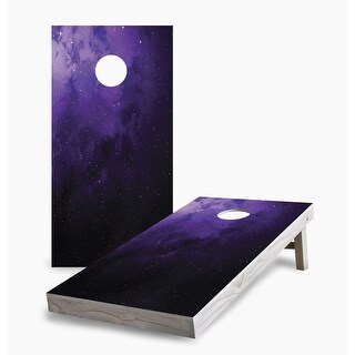 Purple Night Sky Cornhole Game (Choose Wraps or Boards)