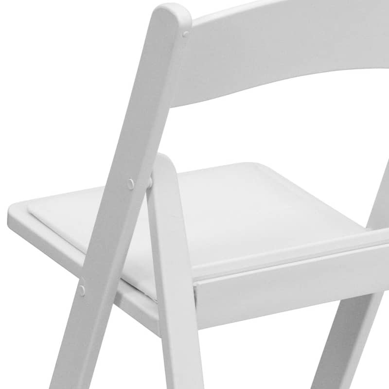 Lightweight Resin Folding Chairs with Vinyl Seats (Set of 4)