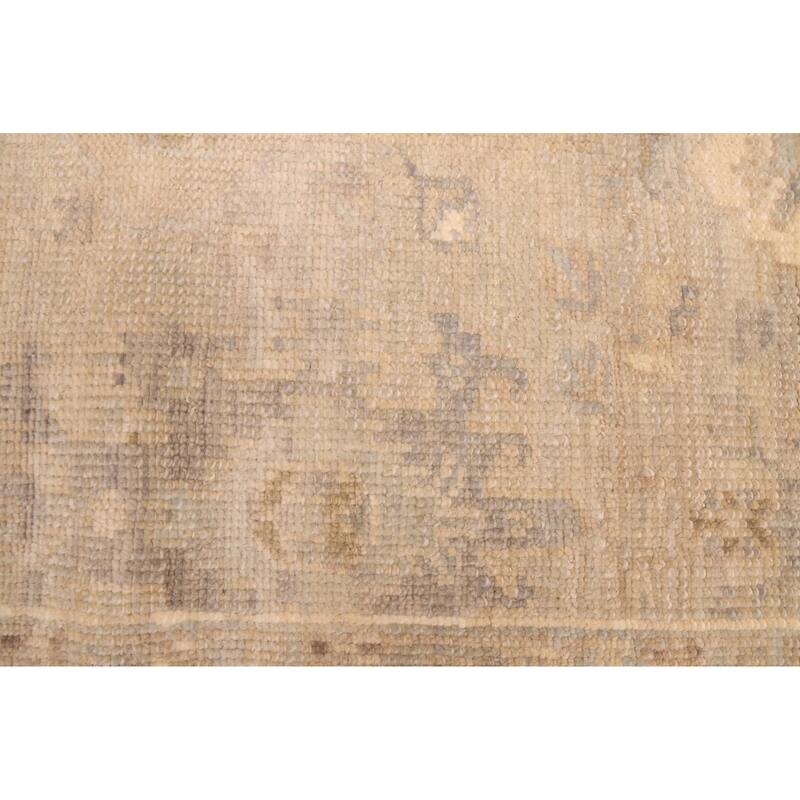 ECARPETGALLERY Hand-knotted Kavya Oushak Light Grey Wool Rug - 7'11 x 9'10