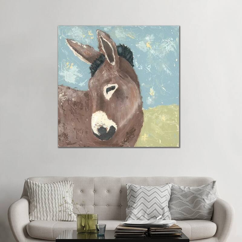 iCanvas "Farm Life-Donkey" by Jade Reynolds Canvas Print