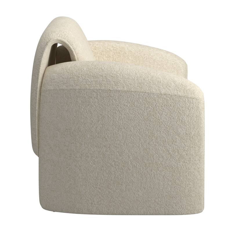 Maratea Round Arm Accent Chair and Ottoman by iNSPIRE Q Modern
