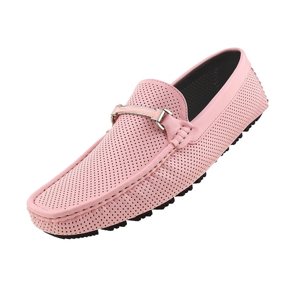 pink suede loafers mens