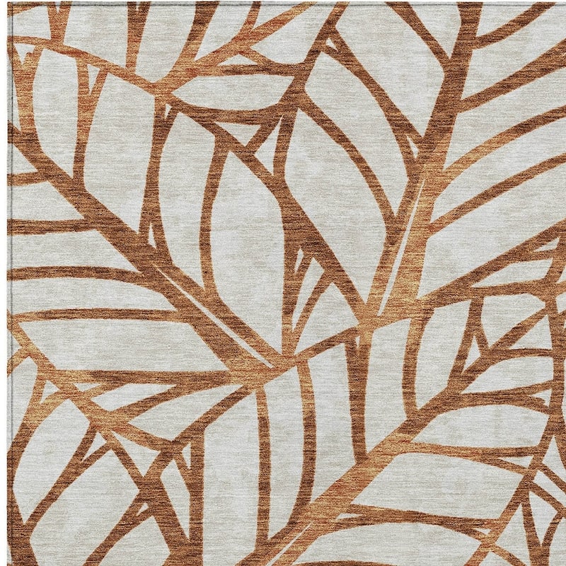 HomeRoots Floral Transitional Rectangle Outdoor Rug