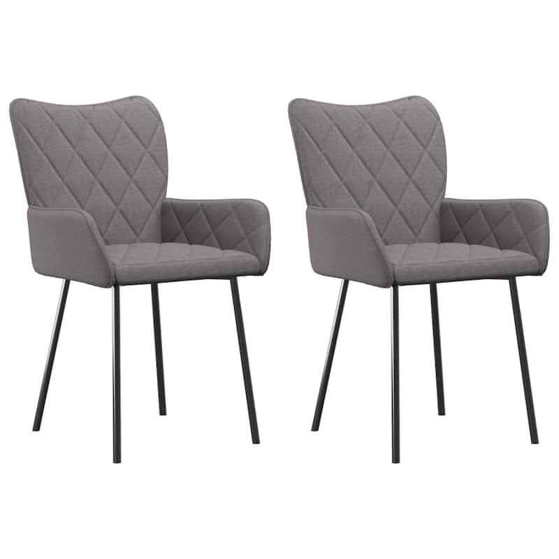 vidaXL Dining Chairs 2 Pcs Accent Upholstered Chair for Living Room Fabric - 21.7" x 22.8" x 32.3"