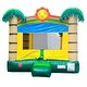 preview thumbnail 1 of 3, Pogo Bounce House Crossover Kids Inflatable Bounce House with Blower, Tropical Jungle Smiley Face Non Printed