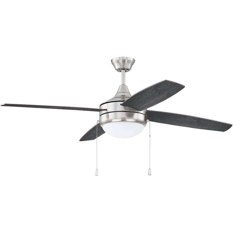 Craftmade Phaze 4 52" 4 Blade LED Ceiling Fan - Brushed Polished Nickel / Greywood