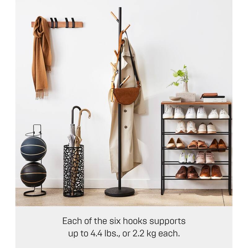 Yamazaki Home Coat Rack, Steel, Holds 26.4 lbs - L 11.02 x W 11.02 x H 69.69 inches