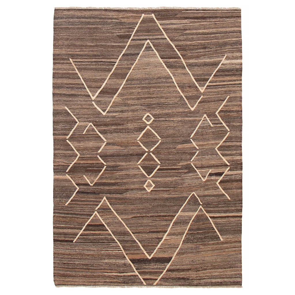 Sivas Brown Kilim 6'8" x 9'8" - 6'8 x 9'8