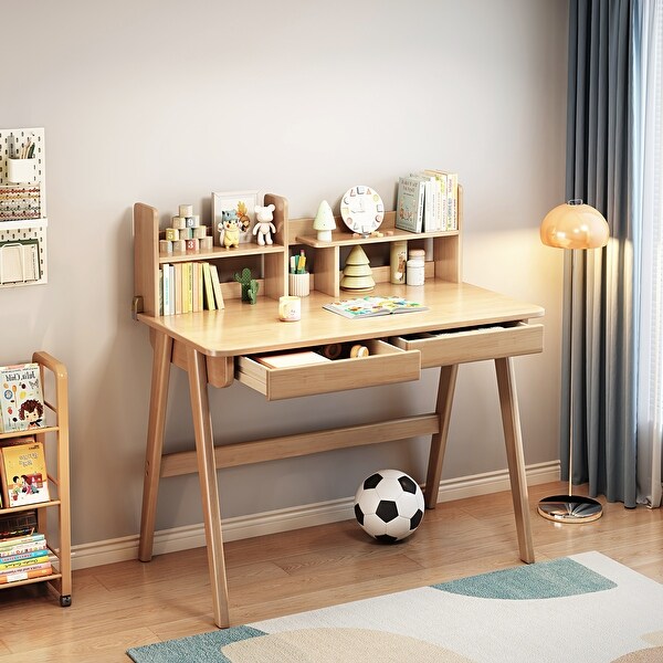 Kids Study Desk without Chair Wooden Children Table with Drawers and Storage Shelf Writing Desk with Hook for Home Use N A Bed Bath Beyond 40852881