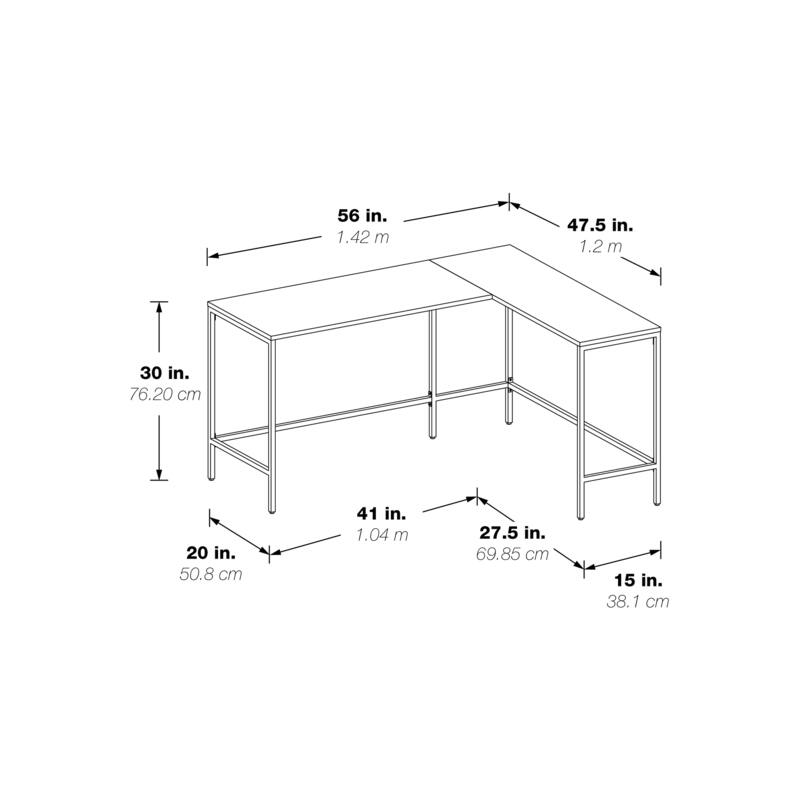 Contempo L-shaped Steel Desk
