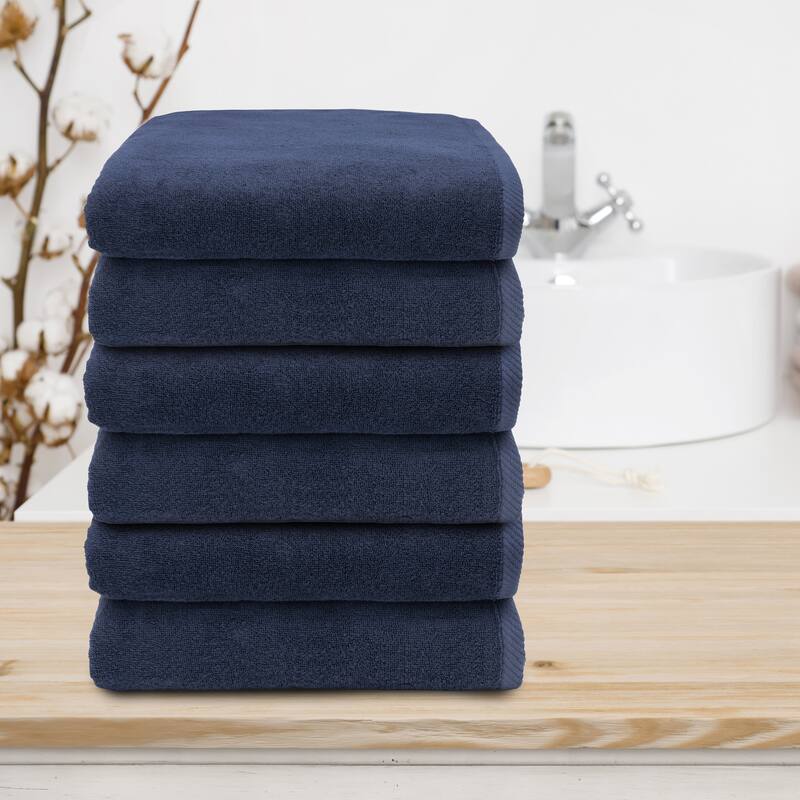 Authentic Hotel and Spa 100% Turkish Cotton Ediree Hand Towels - Set of 6