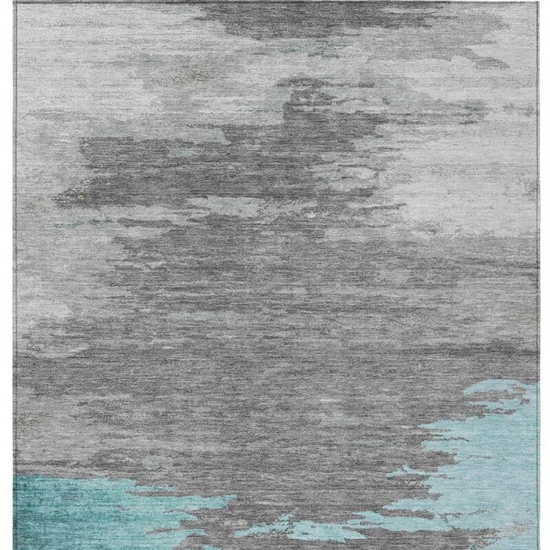 HomeRoots Abstract Transitional Rectangle Outdoor Rug