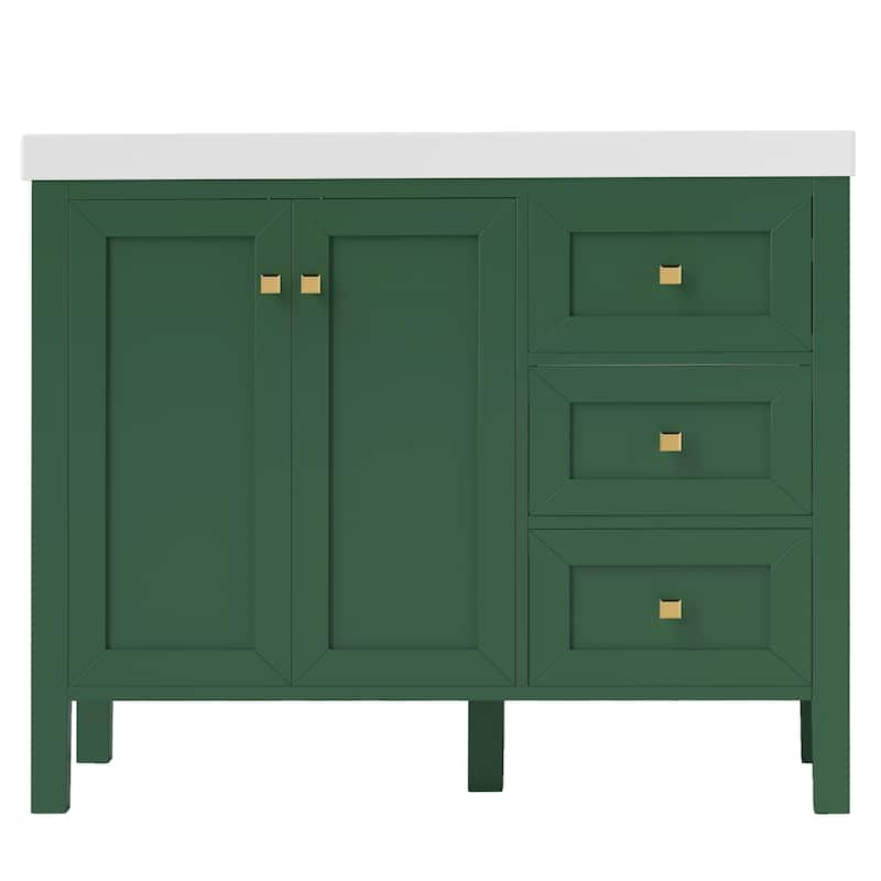 Moasis 36"/42" Bathroom Vanity Cabinet Set with Sink Combo and 3 Drawers & Cabient