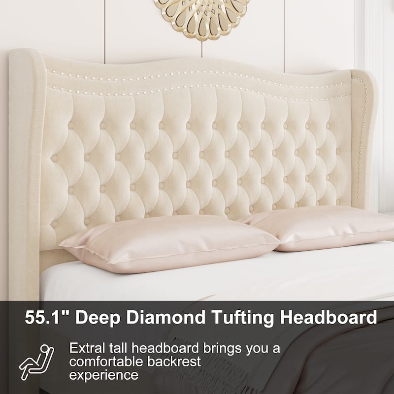 Modern Platform Bed,Full,Queen,King