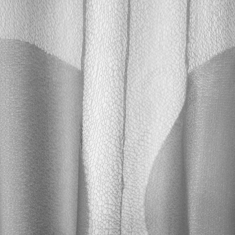 Grey Circle Lace Shower Curtain