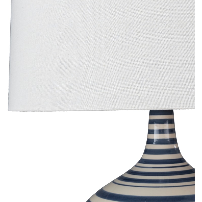 Artistic Weavers Gaselle Table Lamp with Blue Base and White Shade