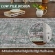 preview thumbnail 22 of 38, Washable Area Rug for Entryway Moss Soft Indoor Door Mat Distressed Floral Low-Pile Kitchen Rugs