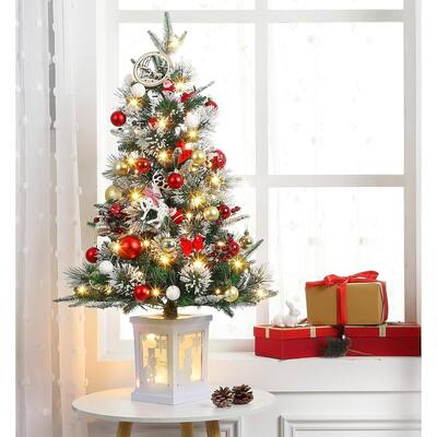 3ft Artificial Christmas Tree with 78 Warm White Led Lights - Green