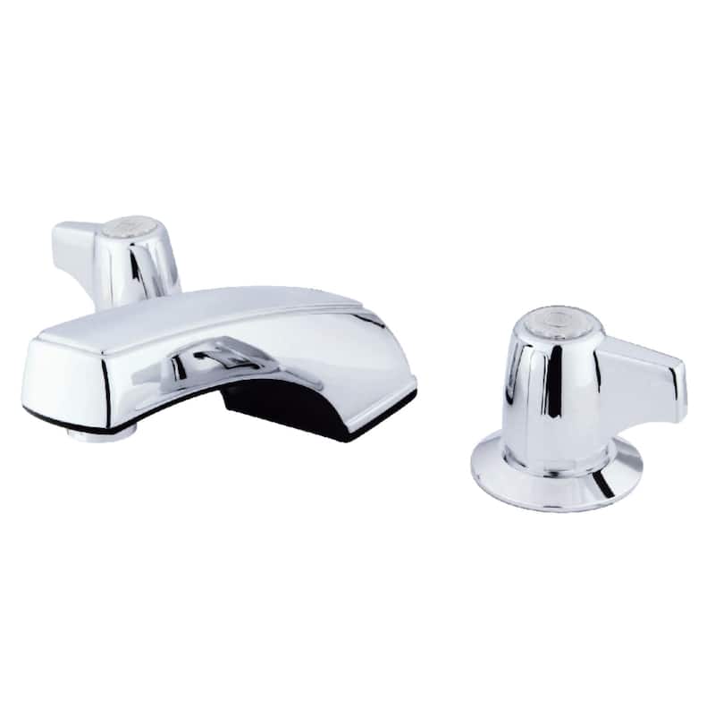 Kingston Brass Americana Widespread Bathroom Faucet with Metal Lever - Polished Chrome