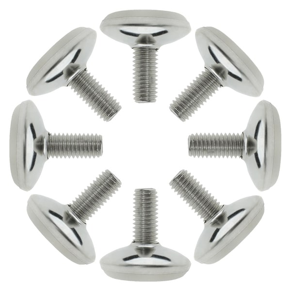 M8 x 17 x 28mm Screw on Furniture Glide Leveling Feet Adjustable Leveler Pad for Chair Industrial Machine Desk Leg 8pcs