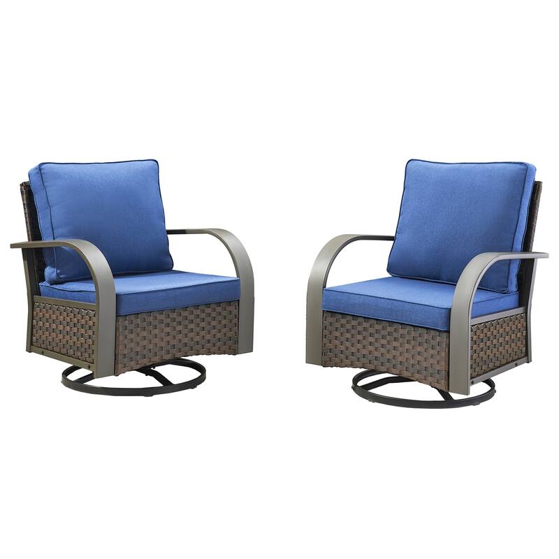 Pocassy Outdoor Sofa PE Wicker Furniture Set