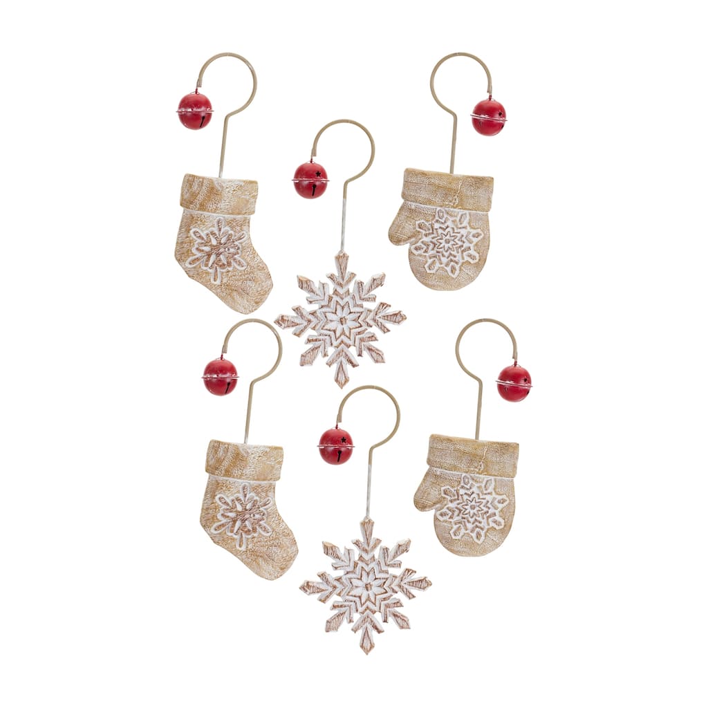 Stocking/Mitten/Snowflake Ornament (Set of 6)