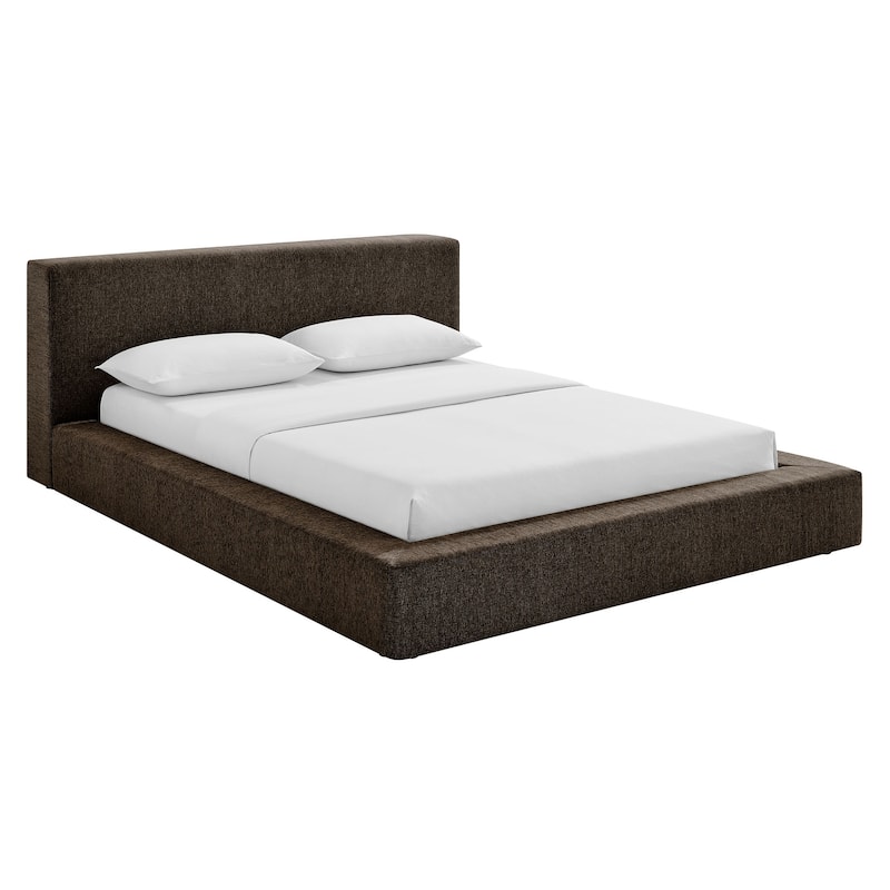 Luma Chenille Upholstered Platform Bed Frame