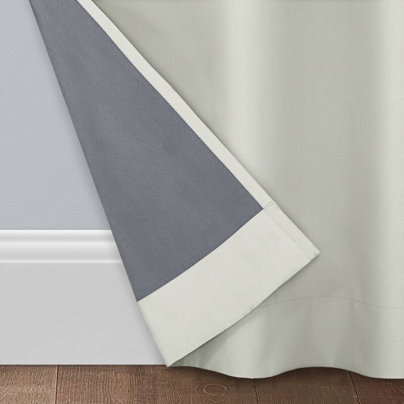 Eclipse Khloe 100% Absolute Zero Blackout Solid Textured Thermaback Curtain Single Panel