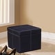 preview thumbnail 13 of 28, Adeco Bonded Leather Contrast Stitch Square Storage Ottoman Footstool