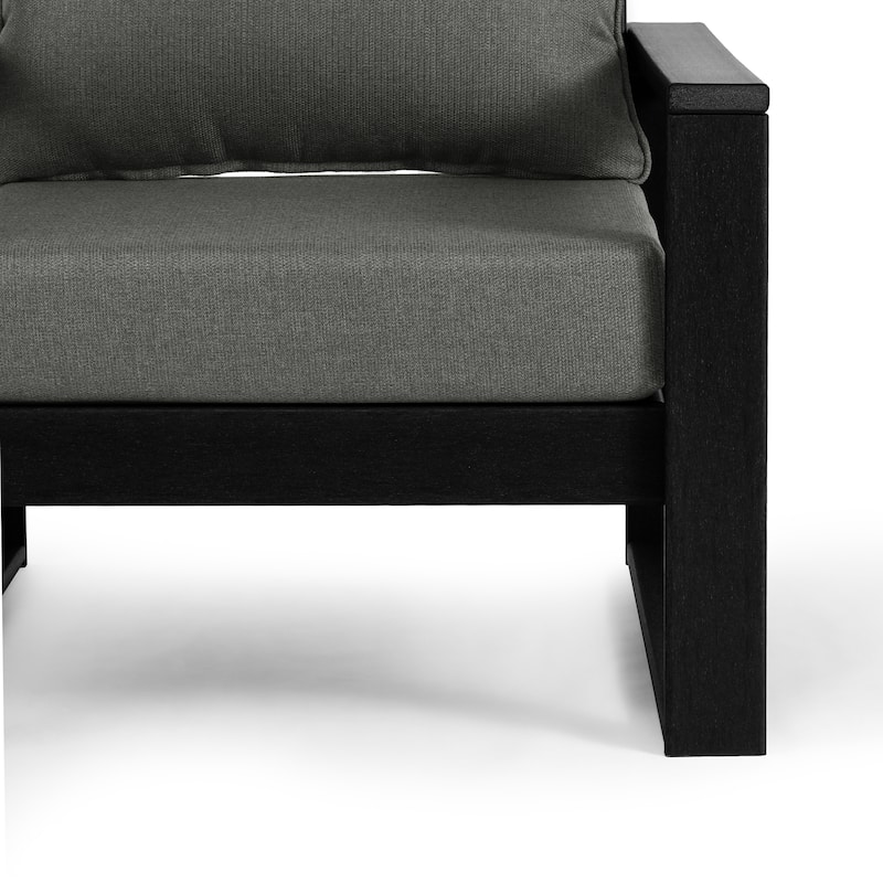 Endless Outdoor Patio Love Seat with Black Frame