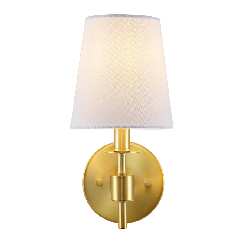 SAFAVIEH Lighting Dalany 7-inch Fabric Shade Wall Sconce with Bulbs (Set of 2) - 7 in. W x 5.5 in. D x 11 in. H
