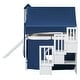 preview thumbnail 30 of 34, Full Loft Bed with Castle Tent & Tower and Solid Wood Frame, 400lb Capacity, Playhouse Design