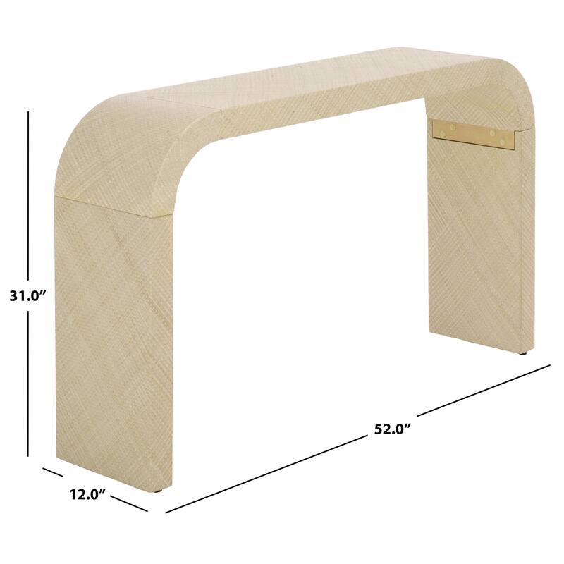 SAFAVIEH Home Bayu Curved Console Table - 12"W x 52"D x 31"H