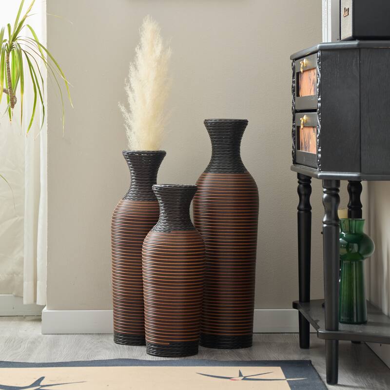 Desktop Vase, Classic Floor Vase, High Independent Flower Stand, Artificial Vine Vase, Decoration Flower Stand Set of 3