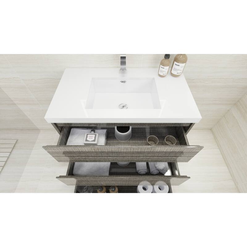 Aron 36'' Freestanding Vanity with Reinforced Acrylic Sink