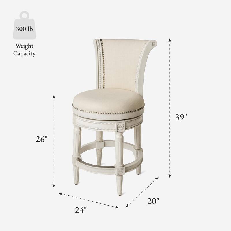 Maven Lane 26" Pullman Swivel Counter Height Kitchen Stool