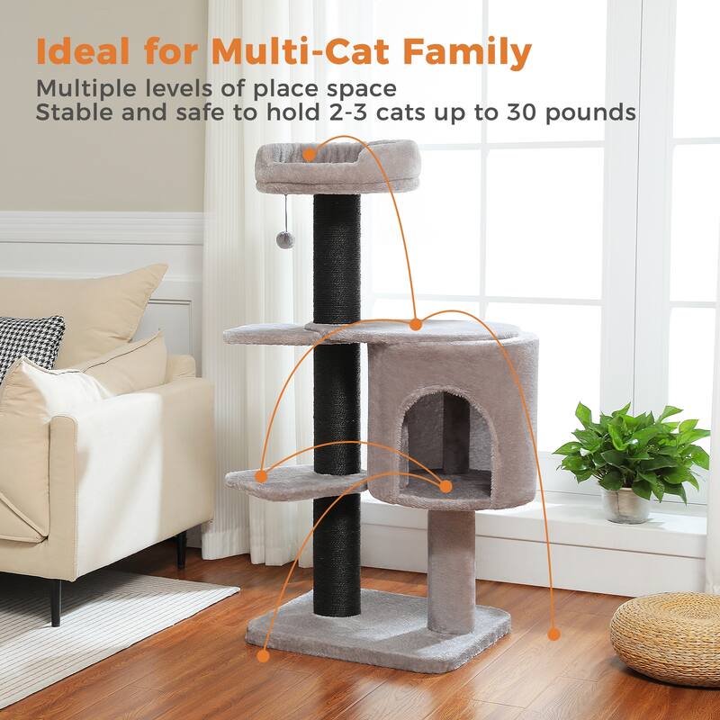 50" Large Cat Tree with 2 Tier Skirting Boards