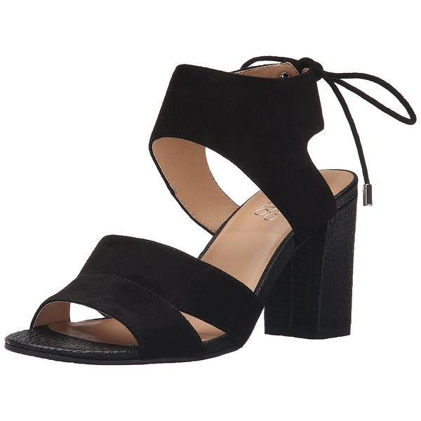 Franco Sarto Womens Gem Leather Open Toe Casual Slide Sandals