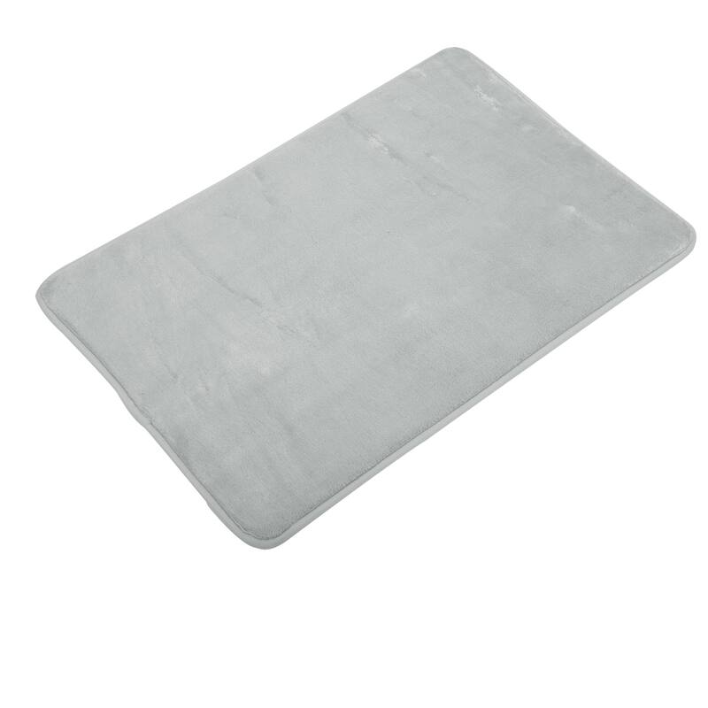 Solid Color Pattern Bathroom Rugs, Polyester Bath Mat, Machine Washable 80x50cm