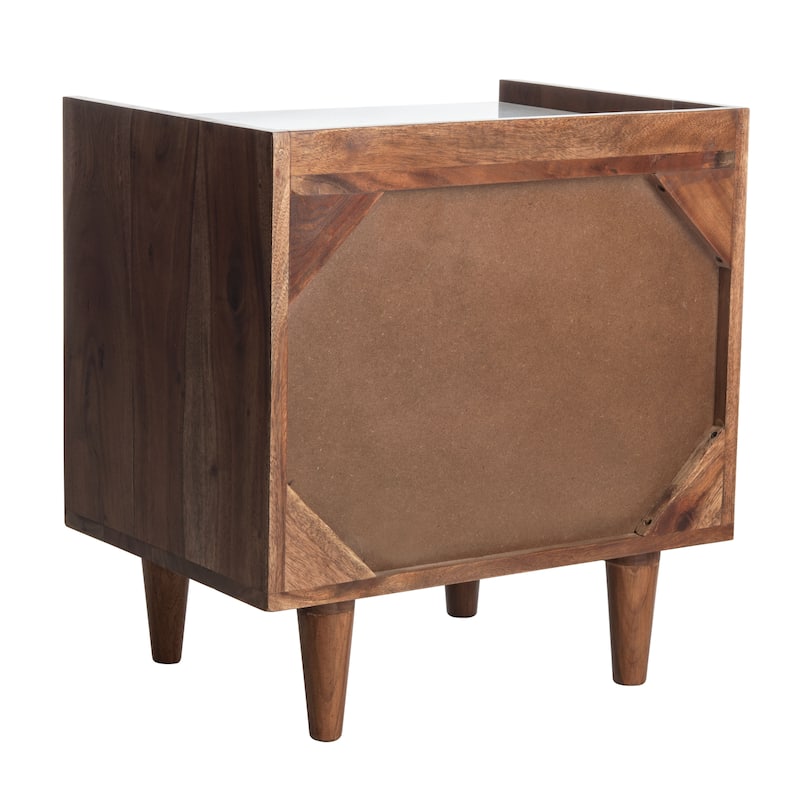 SAFAVIEH Alivia Parquet 1-Drawer 1-Shelf Nightstand