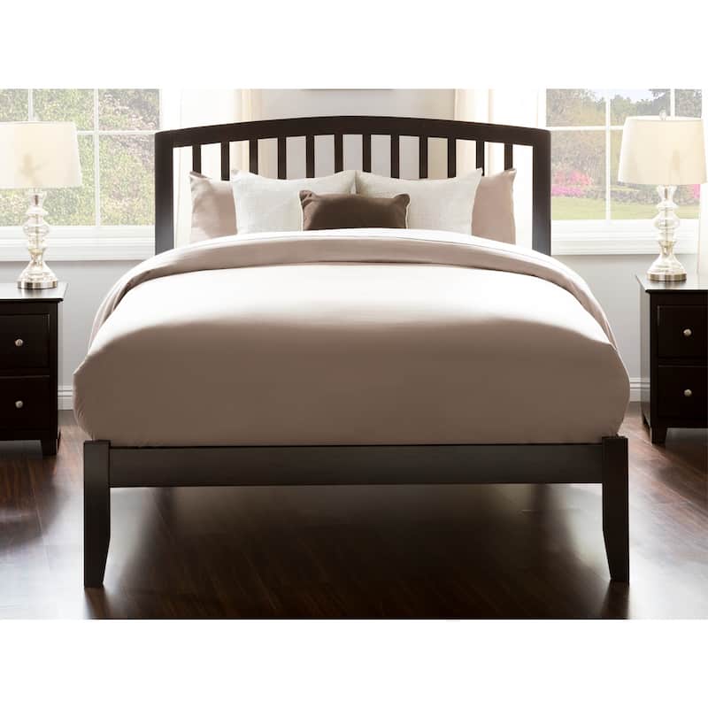 Platform Bed - Sleek Bowed Design & Sturdy Slats for Bedroom