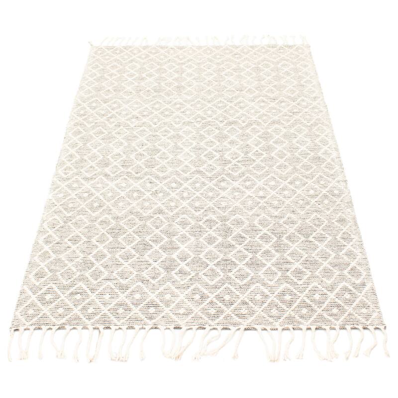 ECARPETGALLERY Braid weave Sienna Black Wool Rug - 5'1 x 8'3