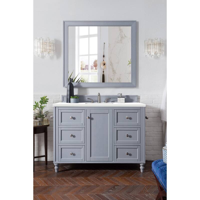 James Martin Vanities 301-V48-3WZ Copper Cove Encore 48" Free Standing - Silver Gray - Steel Finish