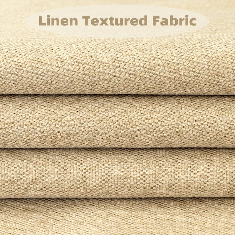 DriftAway Pinch Pleat Faux Linen Textured Blackout Curtains