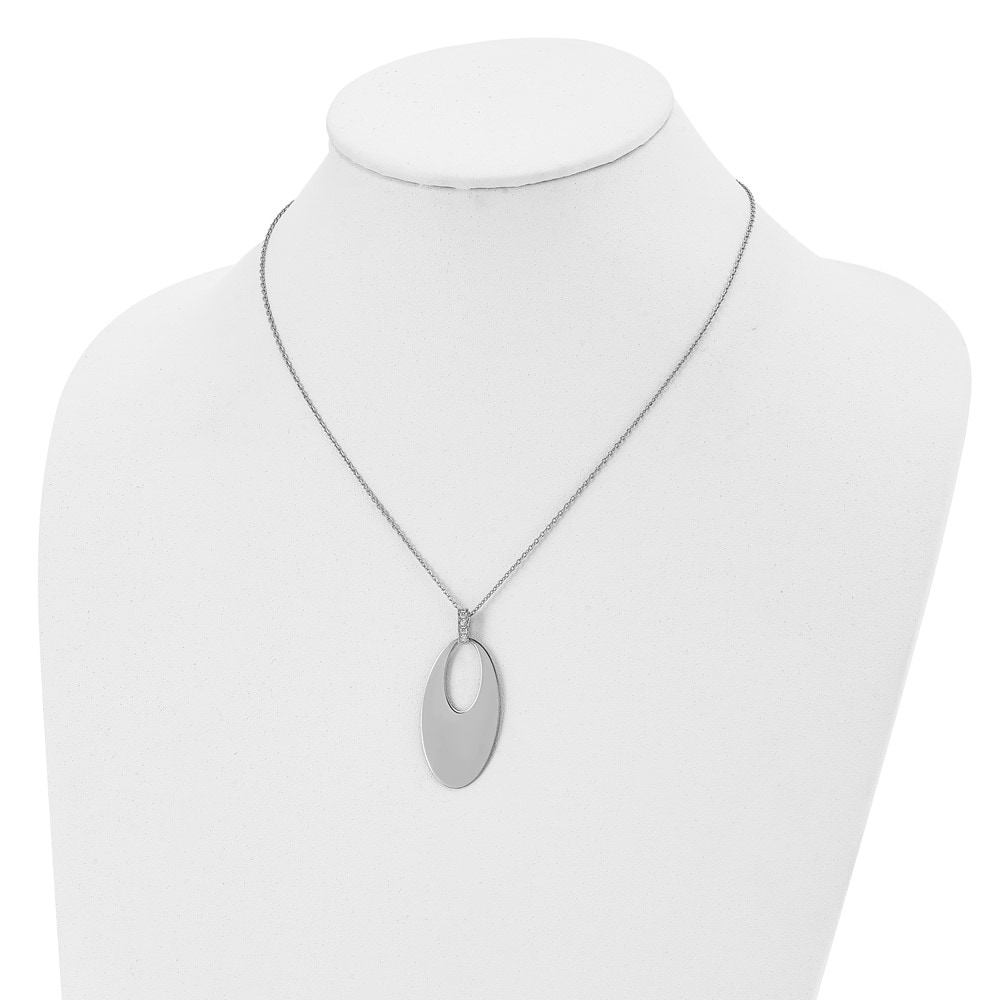 Sterling Silver Leslies Sterling Silver Polished Preciosa Crystal Pendant Sterling Silver Leslies Sterling Silver Polished Preciosa Crystal Pendant