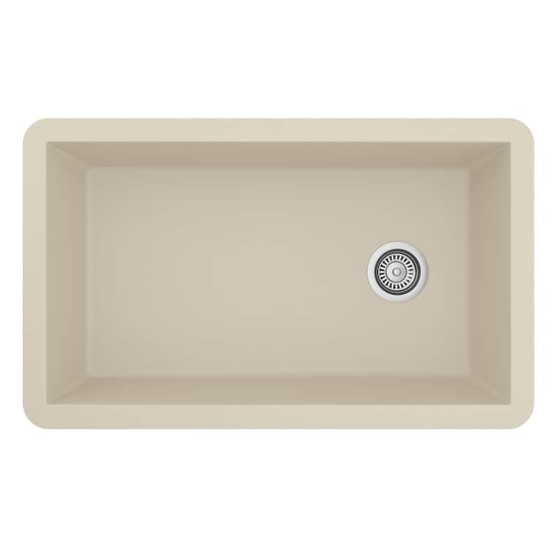 Karran Undermount Quartz Single-bowl Kitchen Sink - Bisque