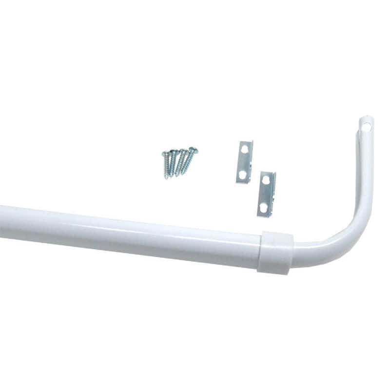 Classic Touch Heavy Duty Double Curtain Rod, White