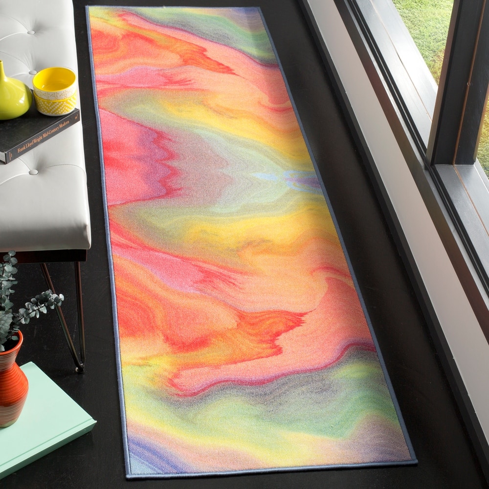 SAFAVIEH Paint Brush Machine Washable Slip Resistant Zhuldyz Watercolor