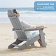 preview thumbnail 33 of 44, WINSOON 3-Piece All Weather HIPS Outdoor Folding Adirondack Chairs and Table Set